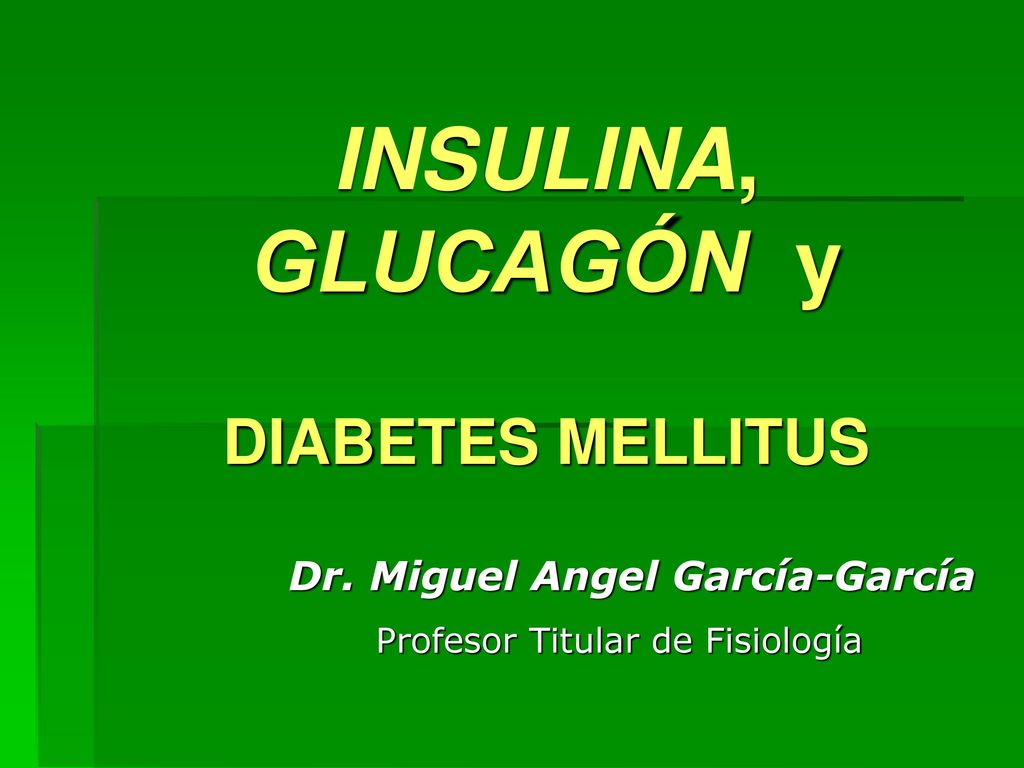 glucagón como péptido diabetes mellitus